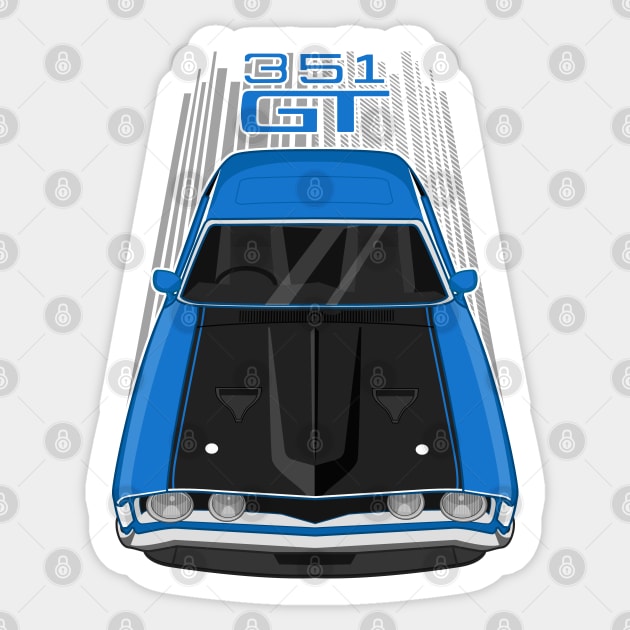 Ford Falcon XA GT 351 - Blue and Black Sticker by V8social